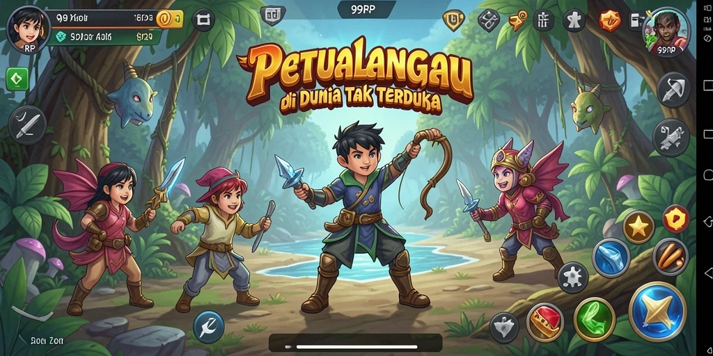 Screenshot gameplay 99RP yang menunjukkan momen petualangan menegangkan.