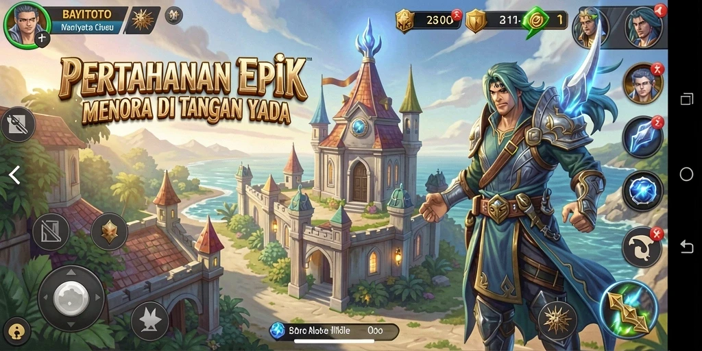 Screenshot gameplay menampilkan aksi seru dalam Tower Defense.