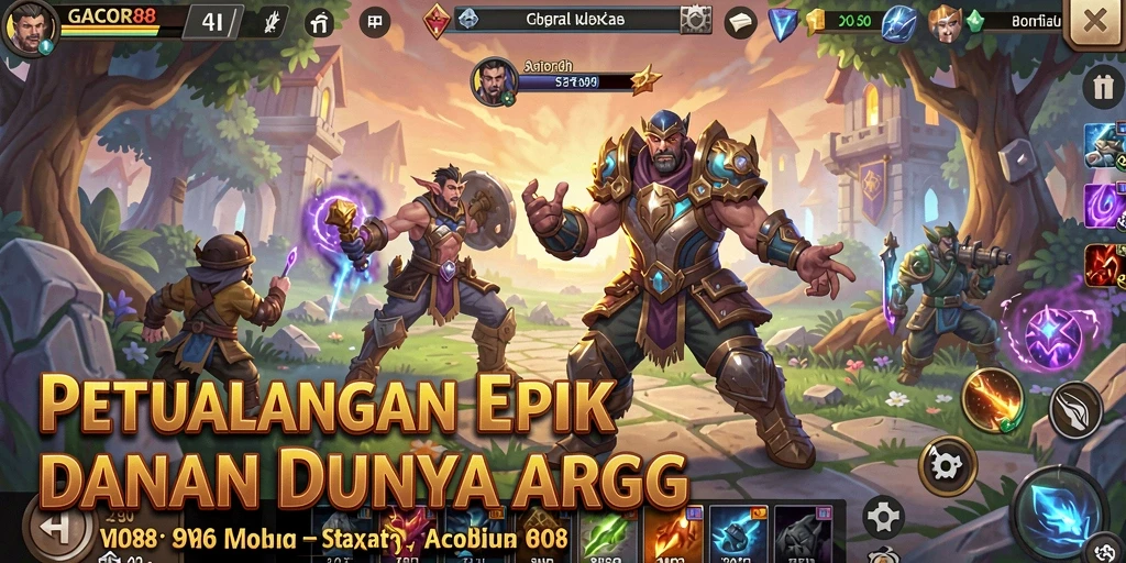 Screenshot GACOR88 menampilkan pertarungan epik dalam dunia ARPG.