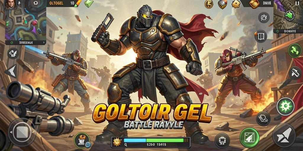 Tampilan gameplay mendebarkan di GOLTOGEL dengan aksi Battle Royale.