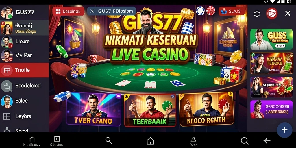 Gambaran dari gameplay seru di GUS77 Live Casino.