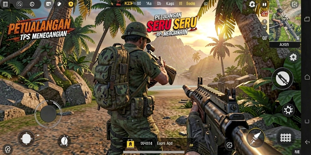 Tampilan gameplay K234 yang seru dan menegangkan dalam pertempuran TPS.