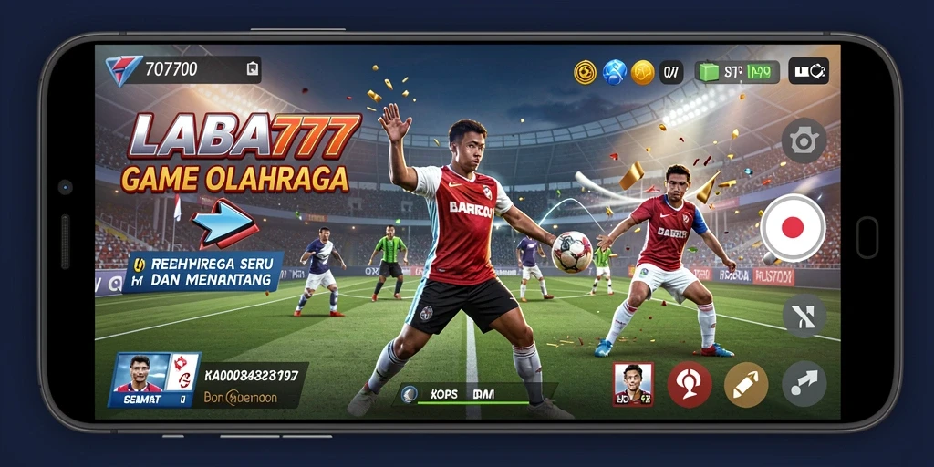 Tampilan gameplay LABA777 yang seru dengan aksi olahraga yang mendebarkan.