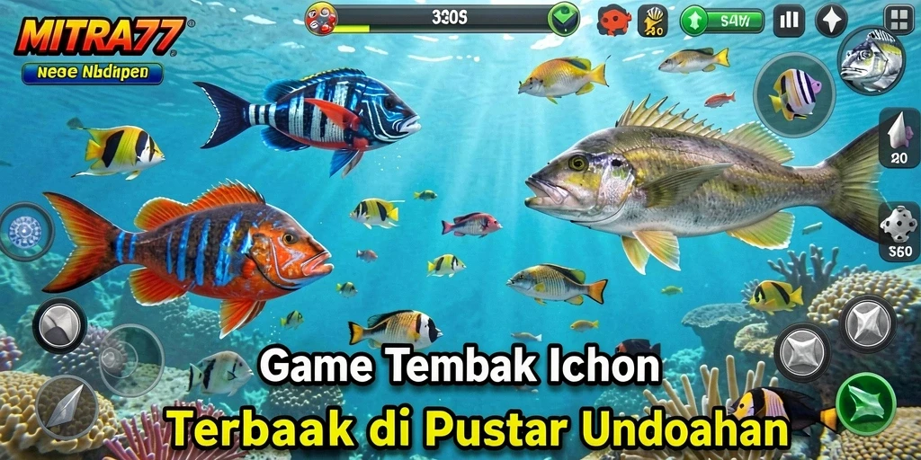 Screenshot gameplay <strong>MITRA77</strong> menampilkan aksi seru Tembak Ikan.