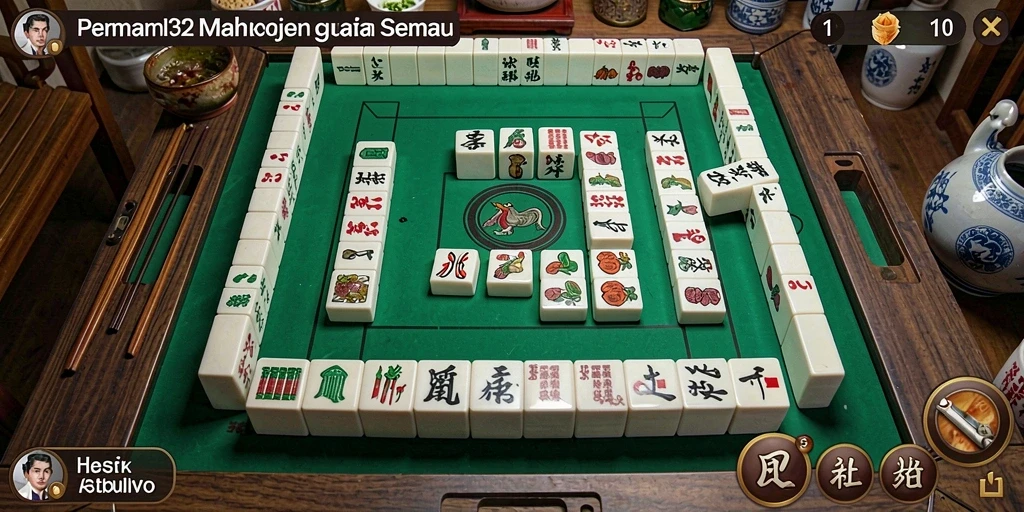 Tampilan gameplay Mahjong yang seru dan menarik di N32.
