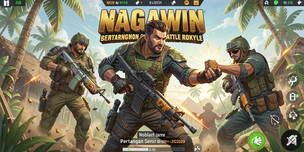 Tangkapan layar gameplay <strong>NAGAWIN</strong> dengan aksi pertarungan seru.