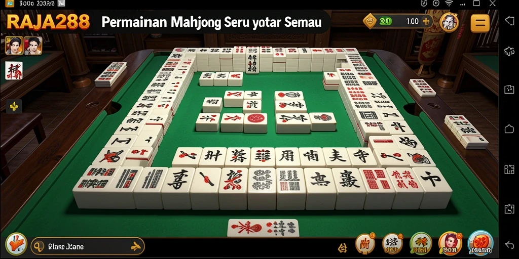 Screenshot gameplay menunjukkan serunya keseruan bermain Mahjong di RAJA288.